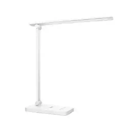 Lámpara Cargador Táctil Led Escritorio Plegable 29x33x17 Cm Blanco