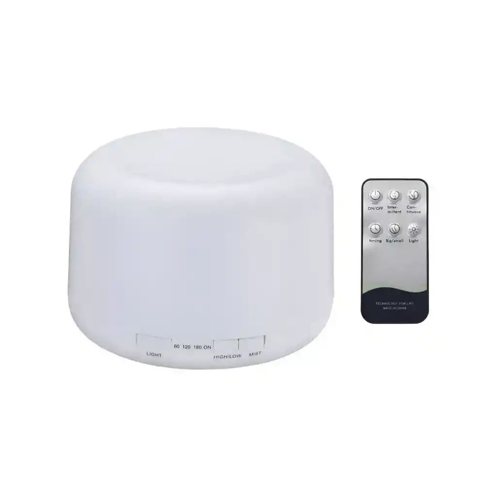 Humificador Aromatizador Ultrasónico Luz Led 500 Ml + 1 Esencia Xl