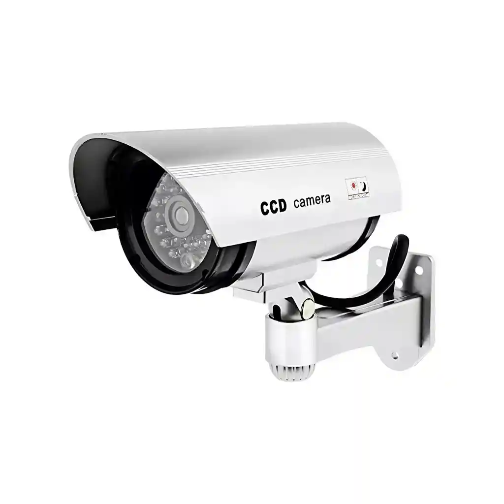 Cámara Seguridad Falsa Led Negro
