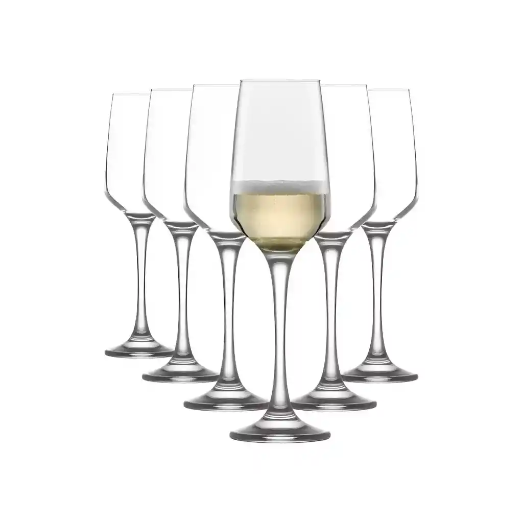 Set 6 Copas Champagne Cóctel Vidrio 230 Ml Cristal