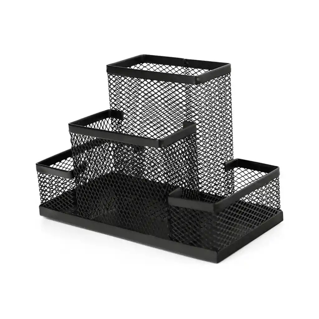 Organizador Canasto Lápices Metal Escritorio 10.5x15x11 Cm