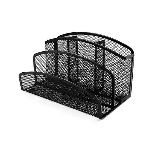 Organizador Portalápices Metal Escritorio Multifuncional 14x22x12.5 Cm