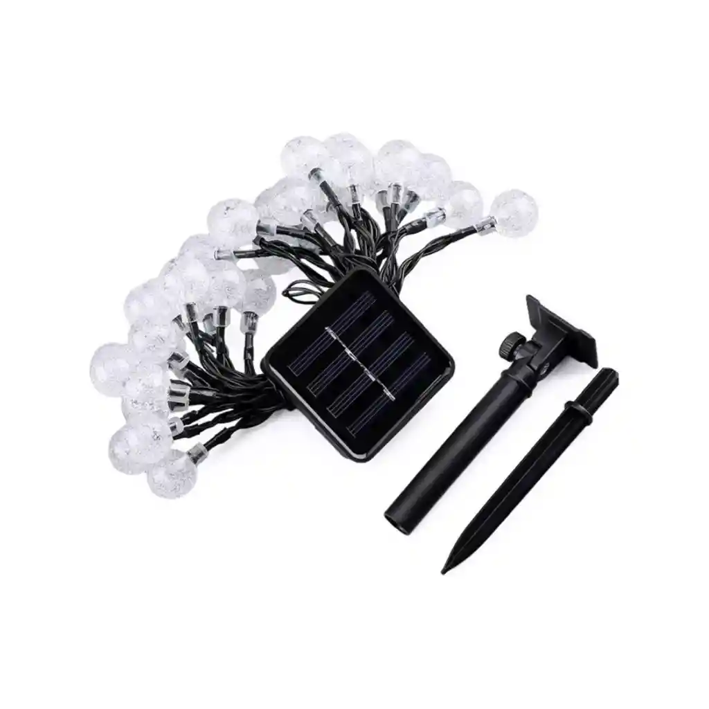 Tira 30 Luces Solares Led Jardín Hogar Exteriores 3v 6.5 M