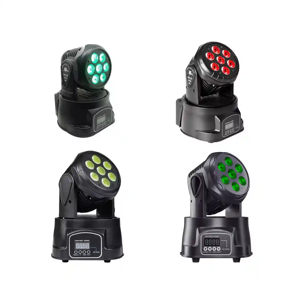 Pack 4 Focos Led Móvil Robótico Fiesta Discotheque Colores 220v