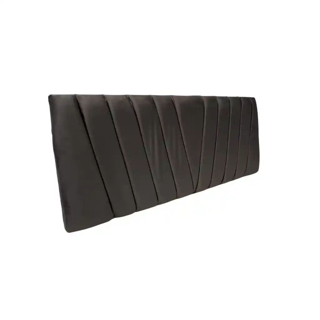 Respaldo Moderno Lineal En V 2 Plazas 150x60 Cm Gris Oscuro Felpa