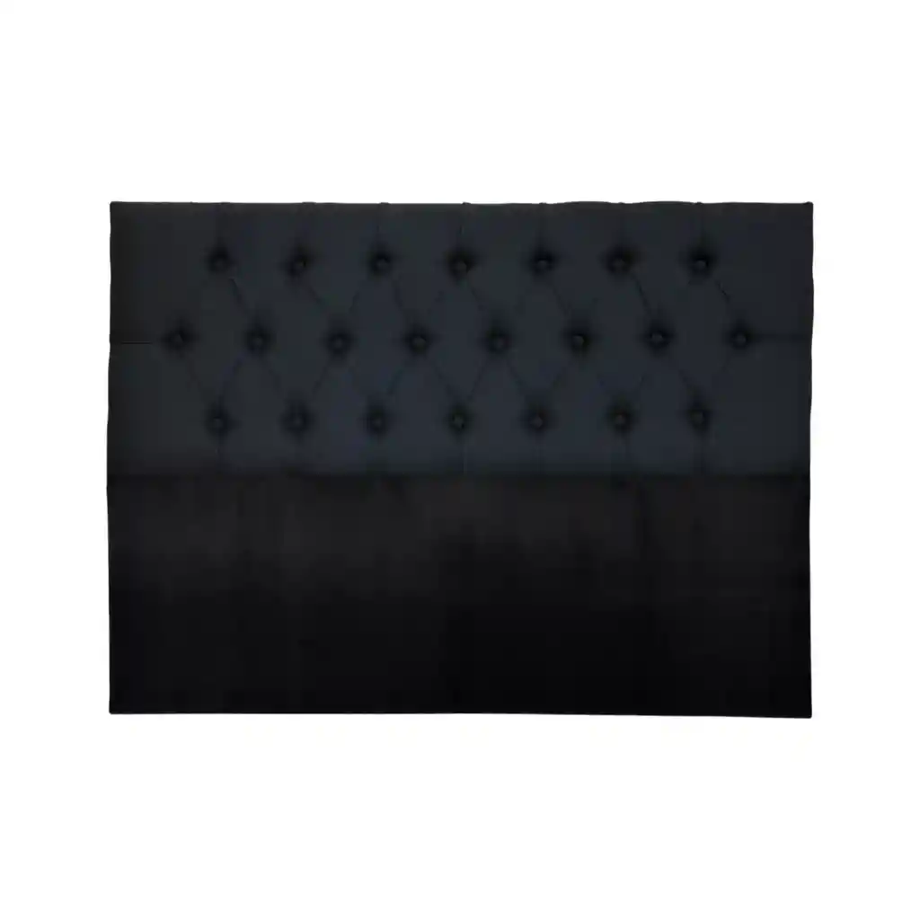 Respaldo Super King Piso Capitone Premiun 200x140 Cm Negro Lino
