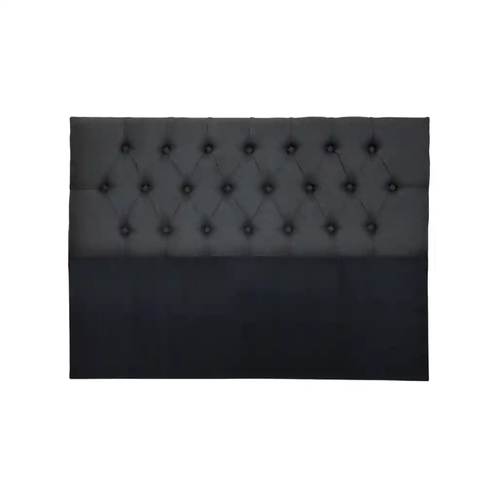 Respaldo 2 Plazas Piso Capitone Premium 150x140 Cm Gris Oscuro Lino