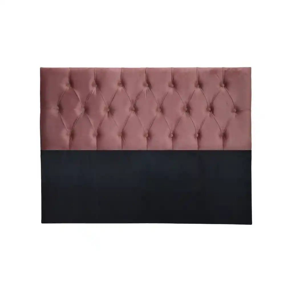 Respaldo 2 Plazas Piso Capitone Premium 150x140 Cm Palo Rosa Felpa