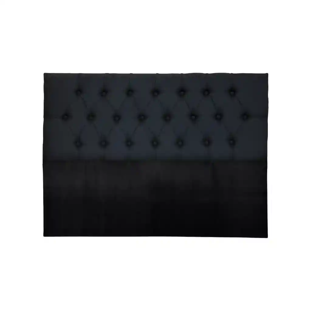 Respaldo King Piso Capitone Premiun 180x140 Cm Negro Lino