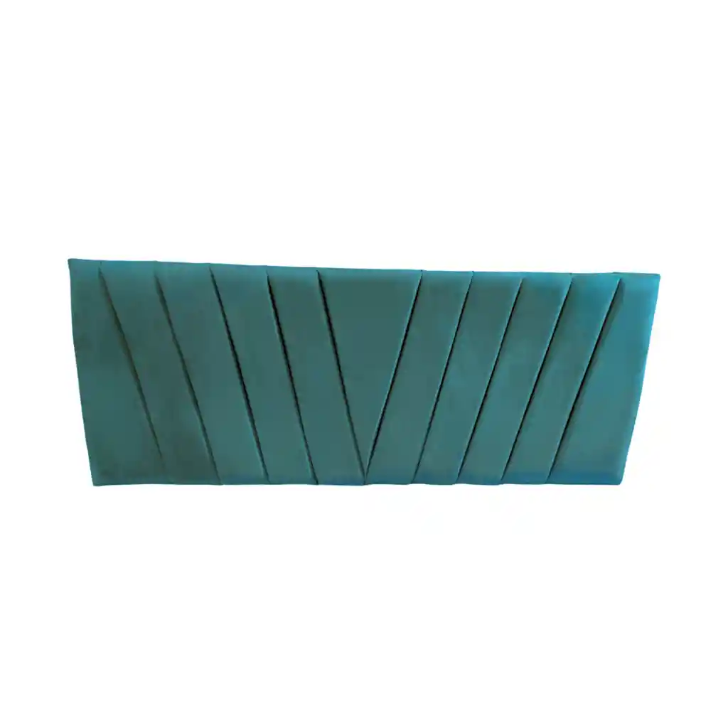 Respaldo Elegante King Capitone En V 180x60 Cm Turquesa Felpa