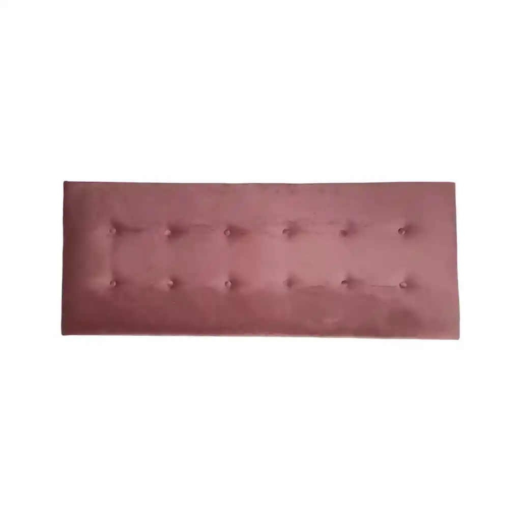 Respaldo Elegante 1 Plaza Capitone 105x60 Cm Palo Rosa Felpa Botones