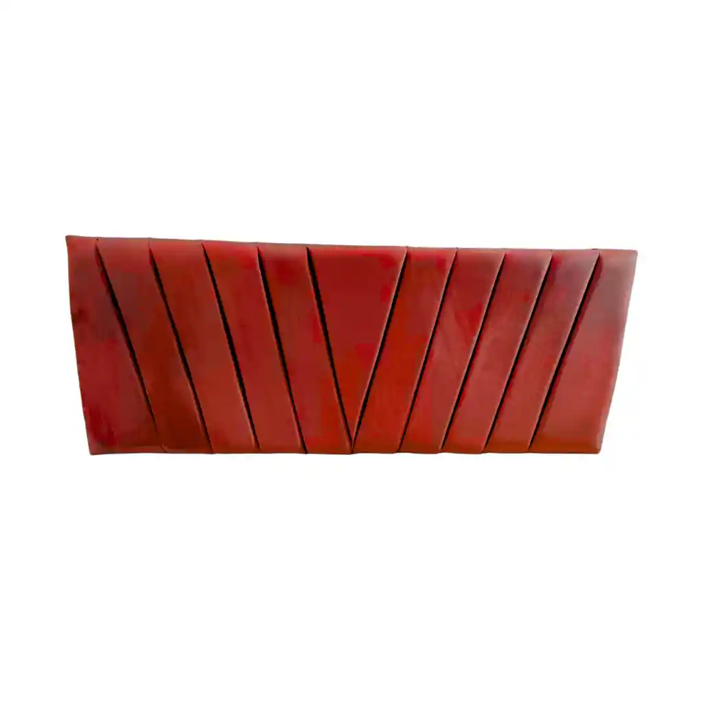 Respaldo Elegante 1 Plaza Capitone En V 105x60 Cm Rojo Felpa