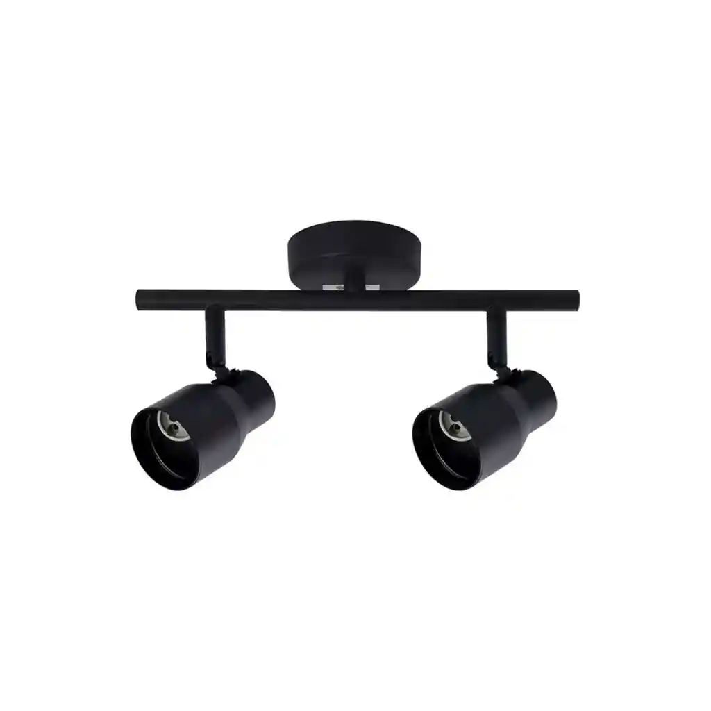 Lámpara Techo Doble Dirigible Porta Gu10 220v - 240v Negro