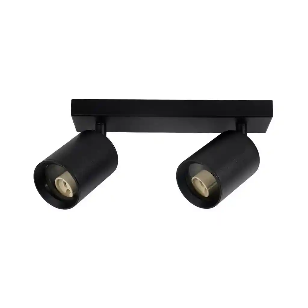 Lámpara Techo Doble Dirigle Dicroica 220v Negro