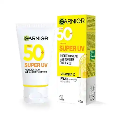 Protector Solar Garnier Super Uv Toque Seco Fps50+ 40 Gr