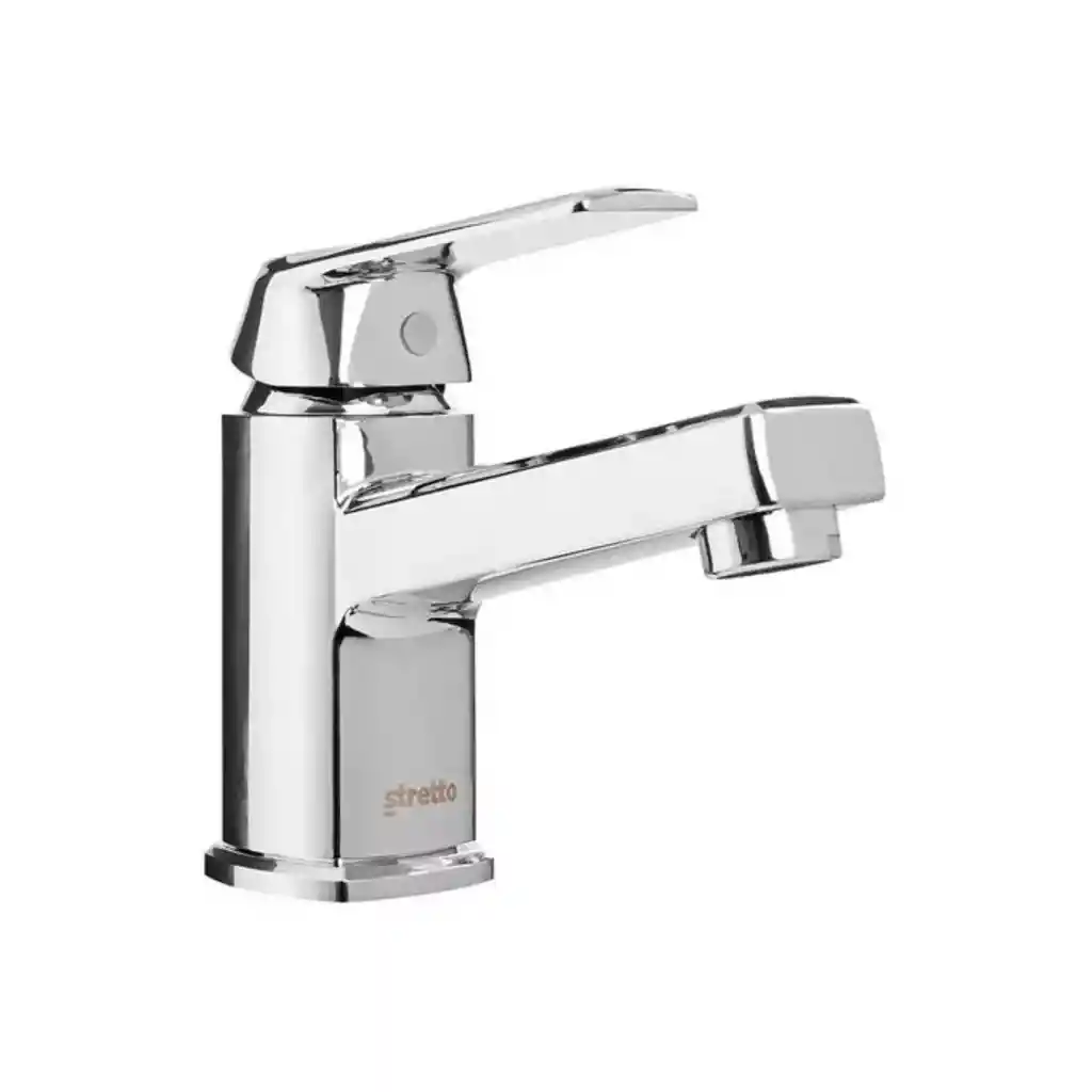 Llave Monomando Lavatorio Acabado Cromado Módena Plateado