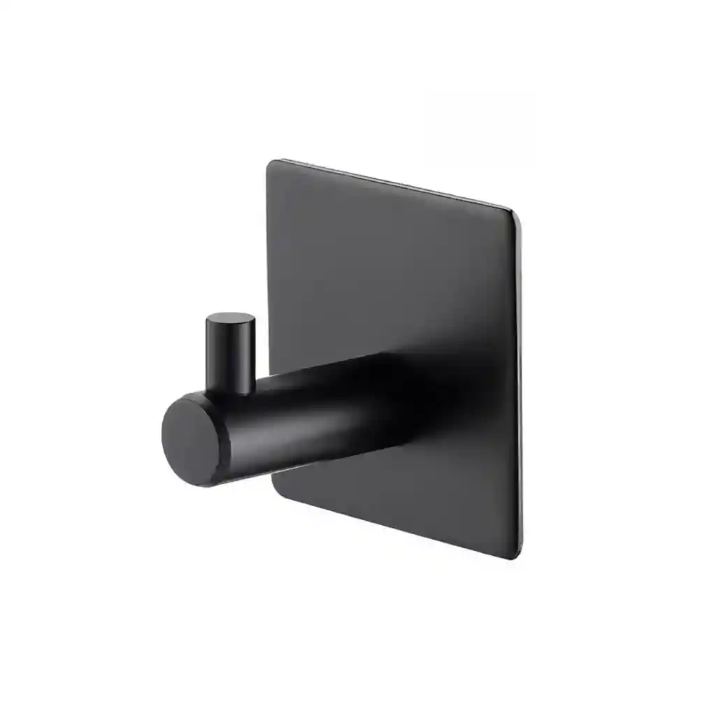 Pack 4 Ganchos Colgador Adhesivos Hogar Acero Inoxidable Negro
