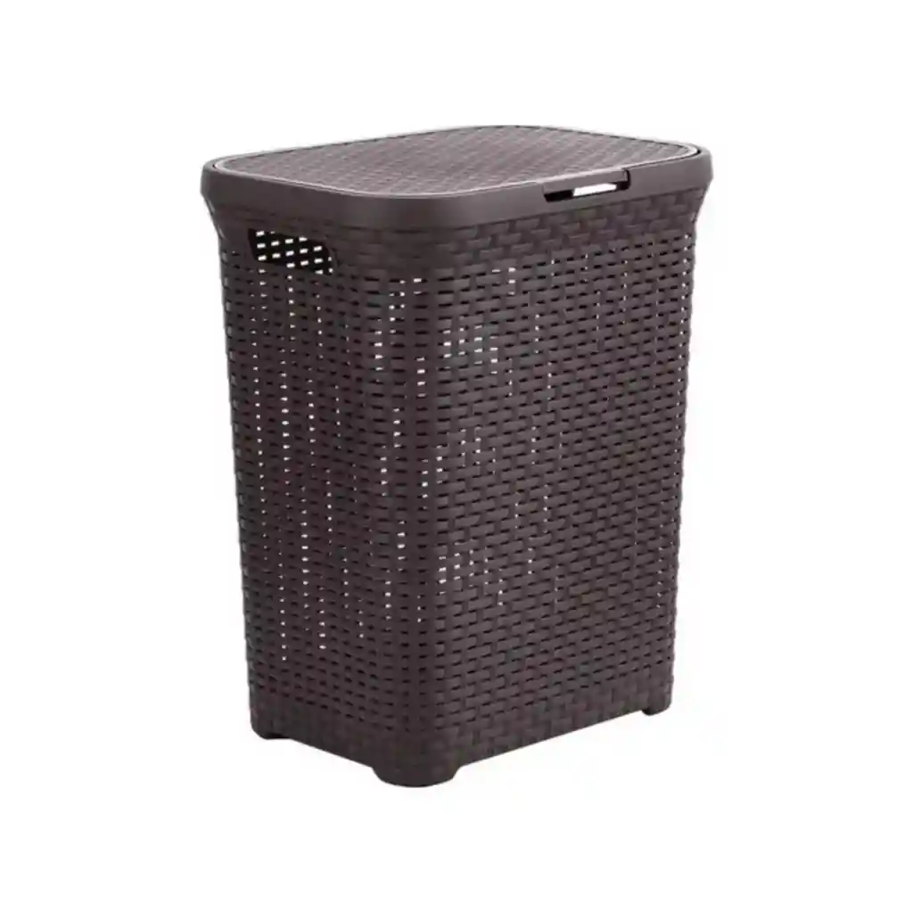 Canasta Cesto Ropa Hogar Ratán 60 L Marrón