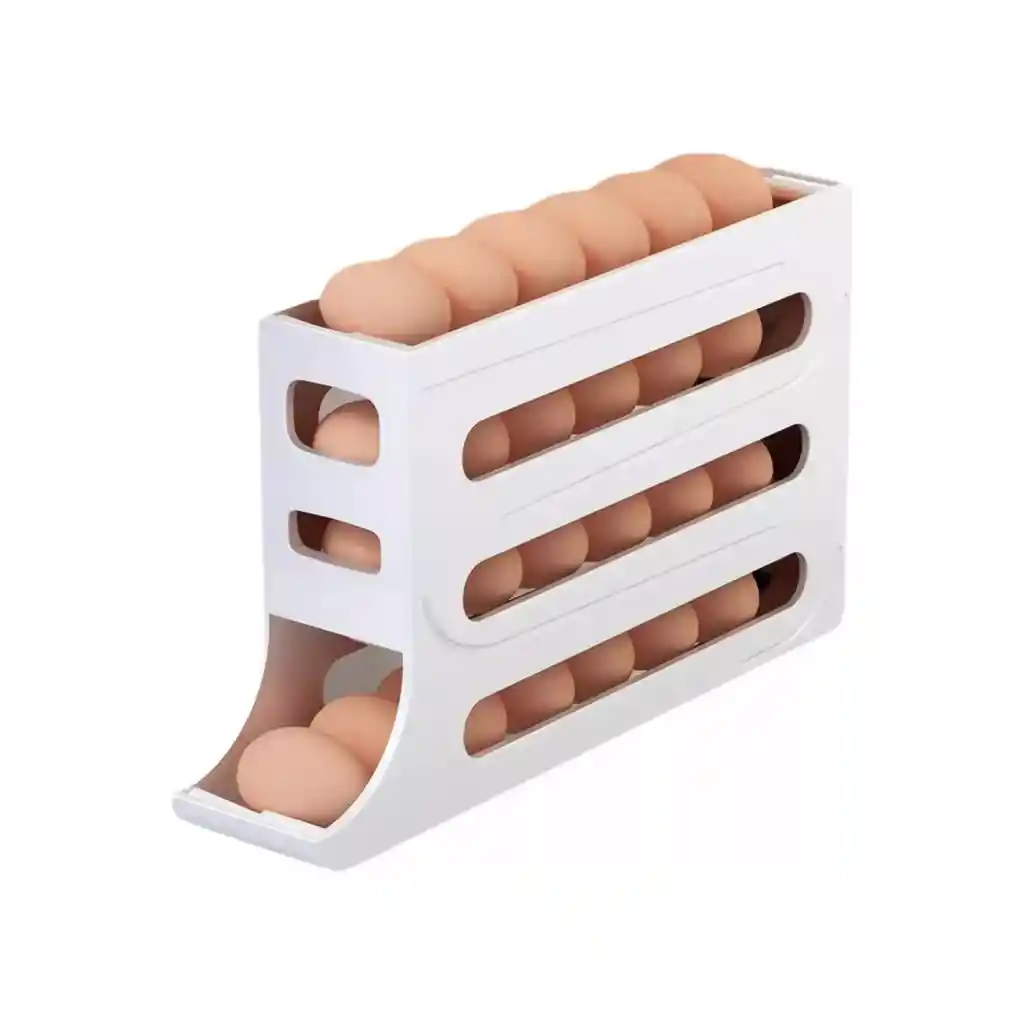 Organizador Portahuevos 4 Niveles 30 Huevos 35,9x7 Cm Blanco