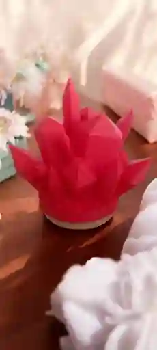 Lámpara Forma Diamante/cuarzo Roja