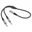 Cable De Audio 2 En 1 Jack 3.5mm 2 Macho 1 Hembra - Hoco Upa21
