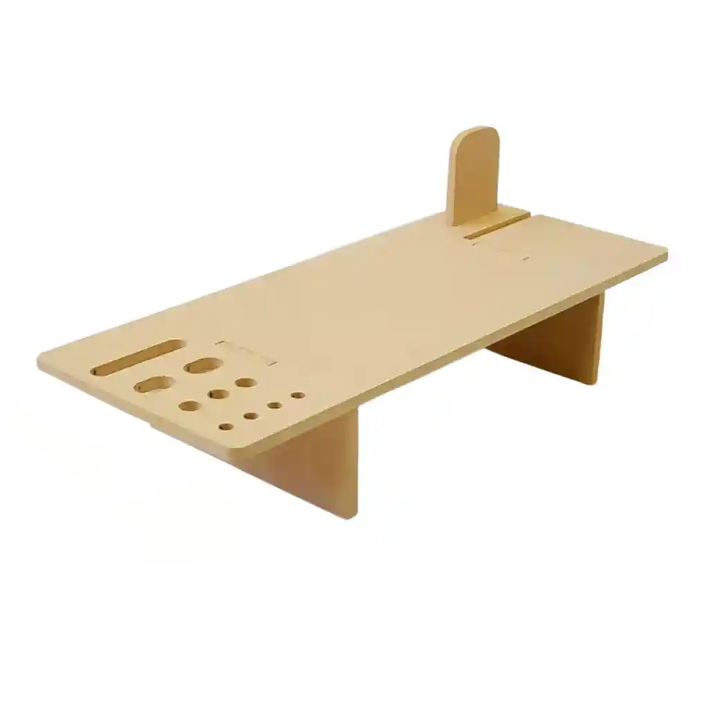Organizador Escritorio Alzador Monitor Madera 50x20x9 Cm