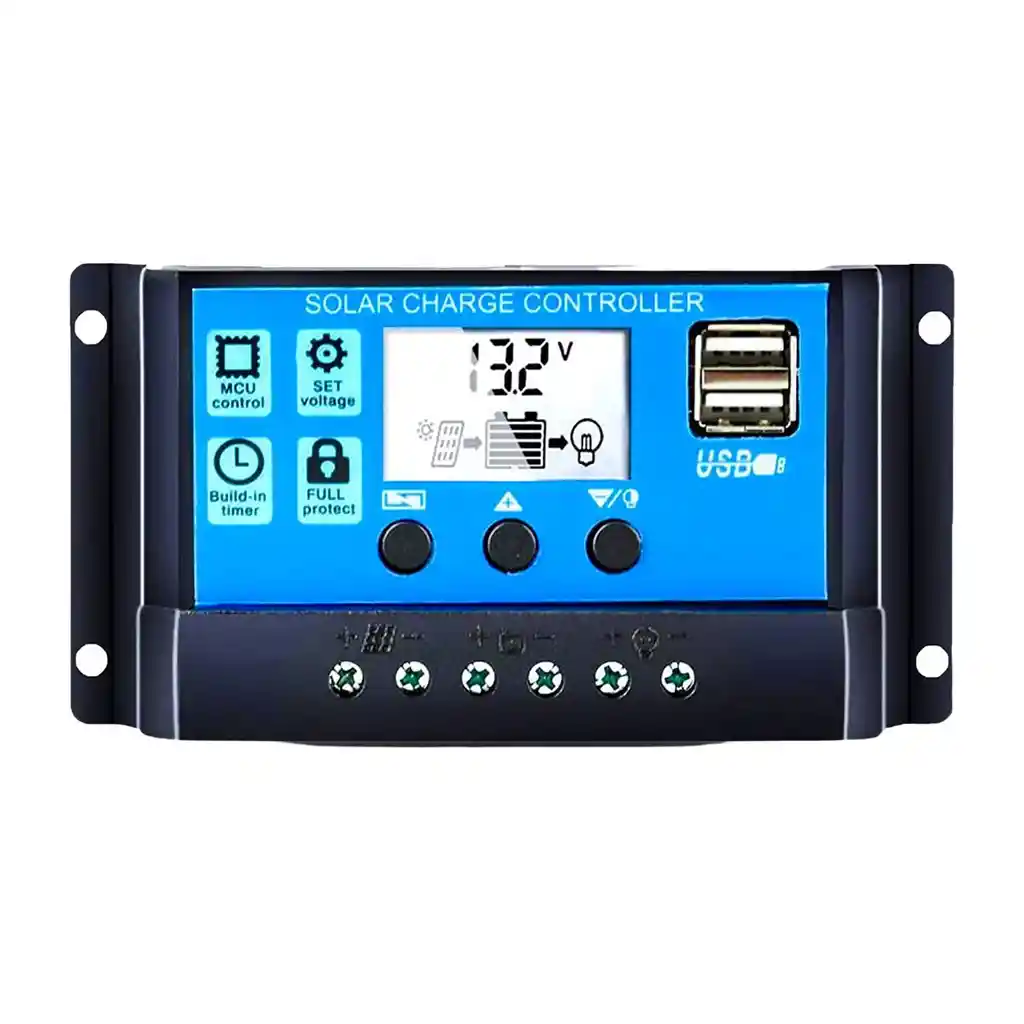 Controlador Regulador Carga Solar Digital 12 V 24 V 30a 2 Usb