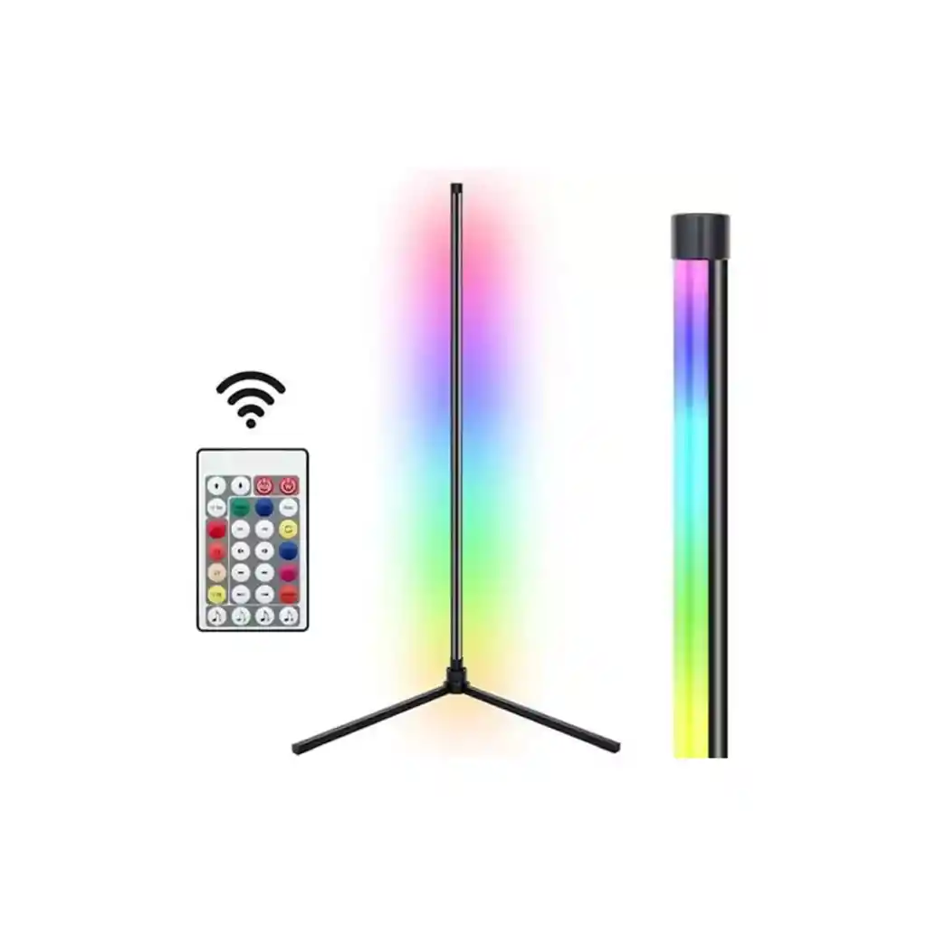 Lámpara Pie Led Rgb Control Remoto 130 Cm