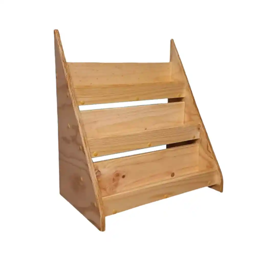 Librero 3 Niveles Niños Madera 54x3x5 Cm