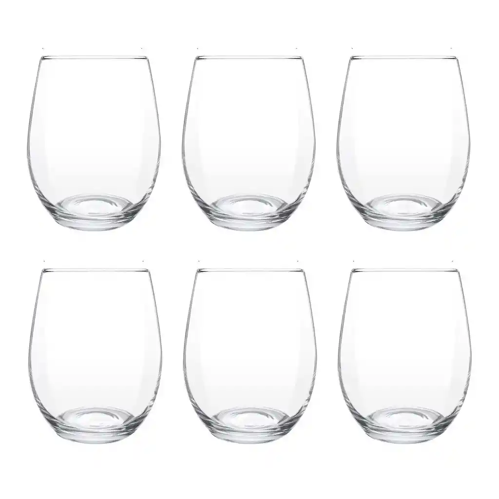 Set 6 Vasos Vidrio Valencia 13x7 Cm