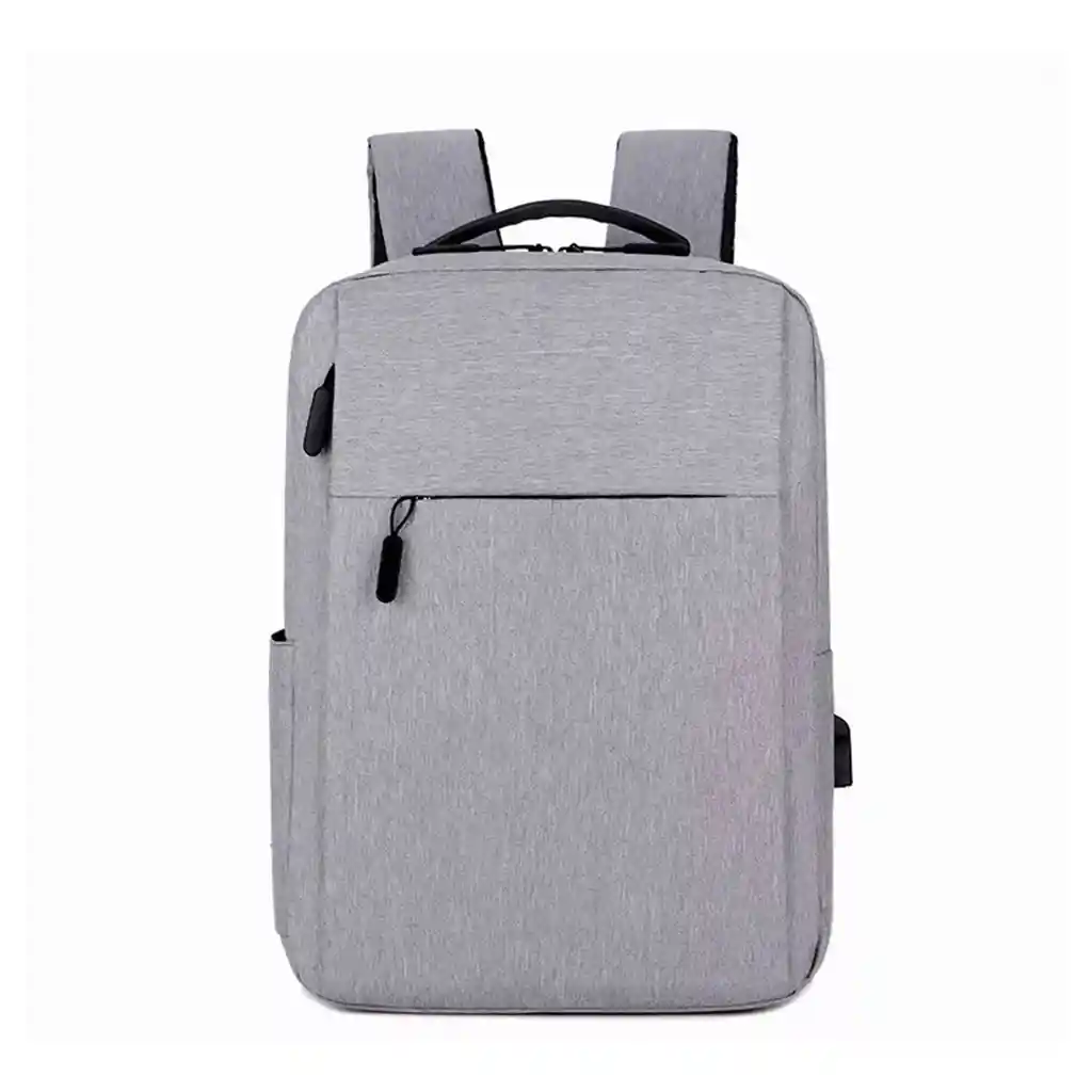 Mochila Notebook Impermeable Puerto Usb 20-35 Lt Gris