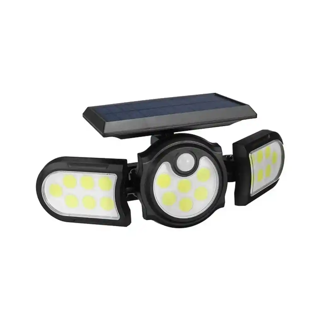 Foco Lámpara Solar Panel 140 Cob Sensor Movimiento 120°