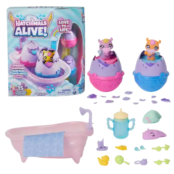 Hatchimals Alive! Diversión Baño De Colores