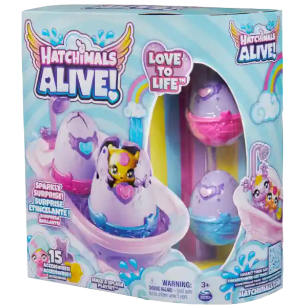 Hatchimals Alive! Diversión Baño De Colores
