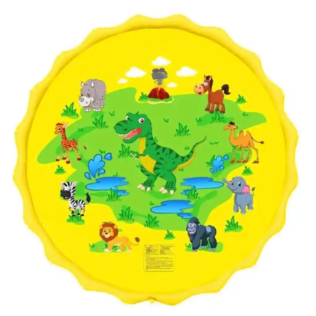 Piscina Alfombra Infantil Regadera Agua 150 Cm Amarillo