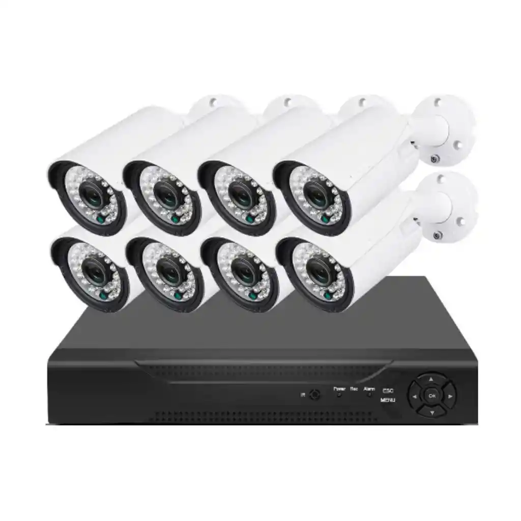 Kit Cctv 8 Cámaras Seguridad Dvr 1080p Full Hd