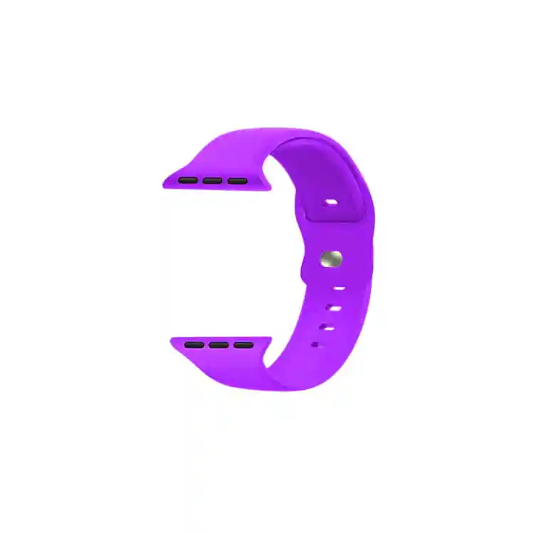 Correa Apple Watch Silicona Morado M/l 38x40x41 Mm