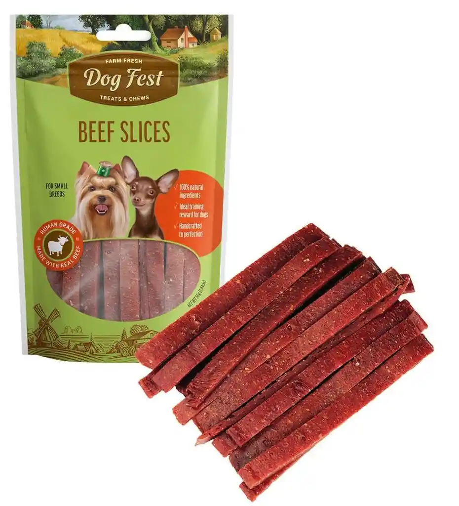 Dogfest Snack Canino Beef Slices