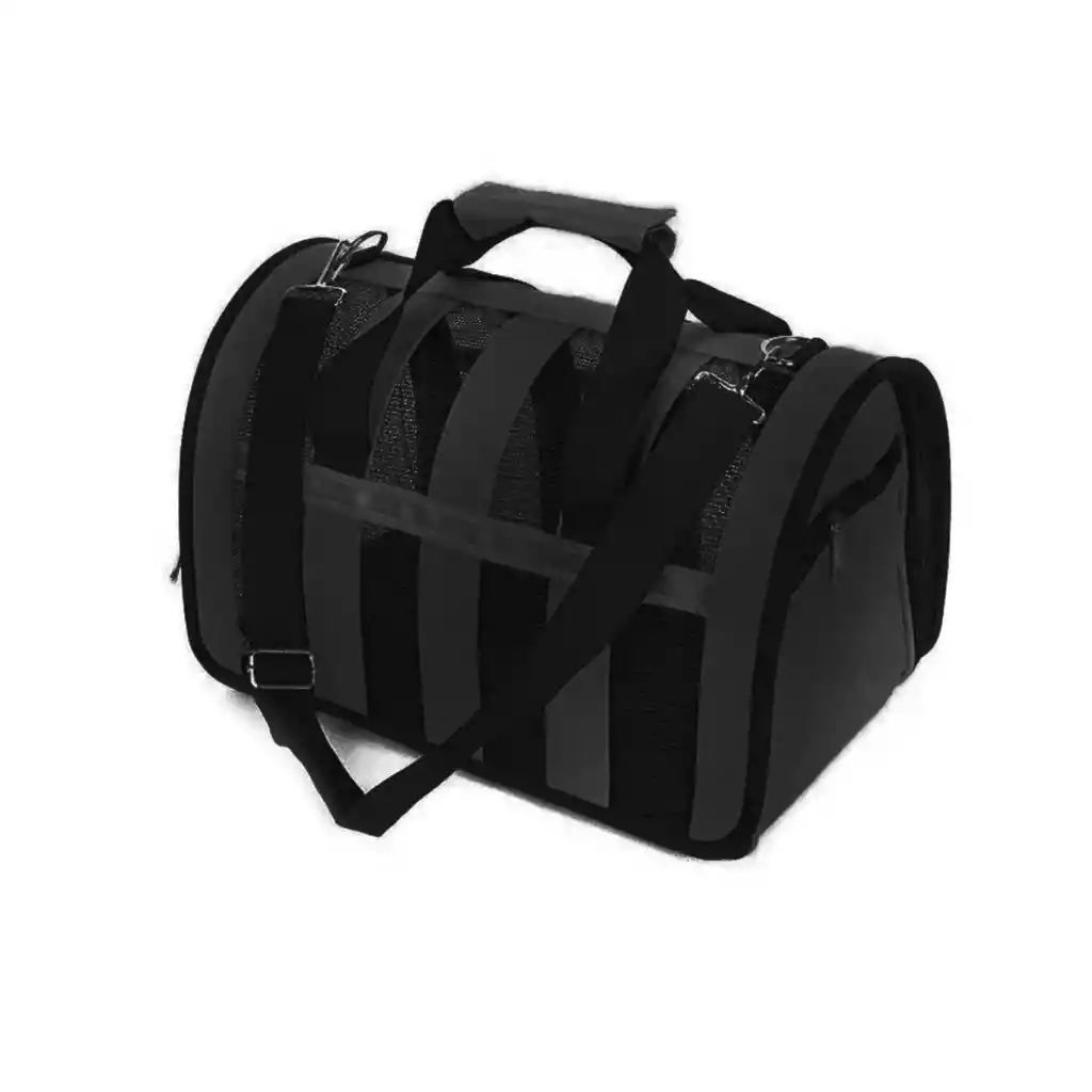 Bolso Transporte Mascotas Negro 34x24x23 Cm