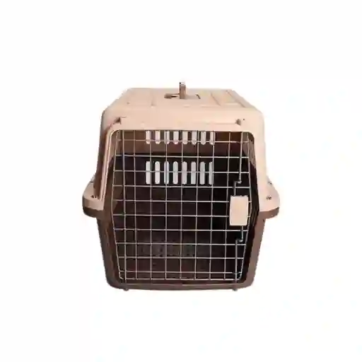 Jaula Transporte Mascotas 61x40x41 Cm Marrón