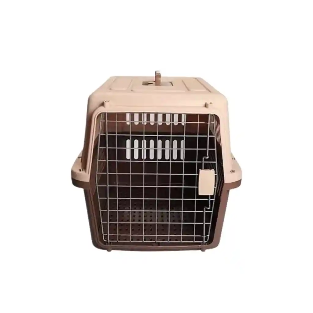Jaula Transporte Mascotas 61x40x41 Cm Marrón