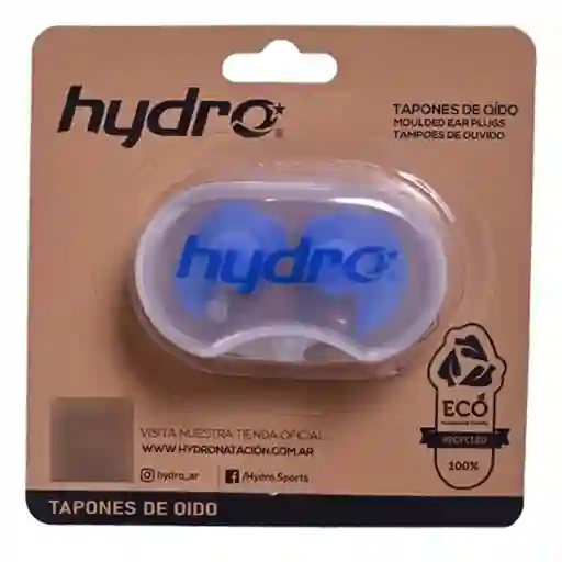 Tapones Oido Natacion Hydro Silicona Ear Plugs In Azul
