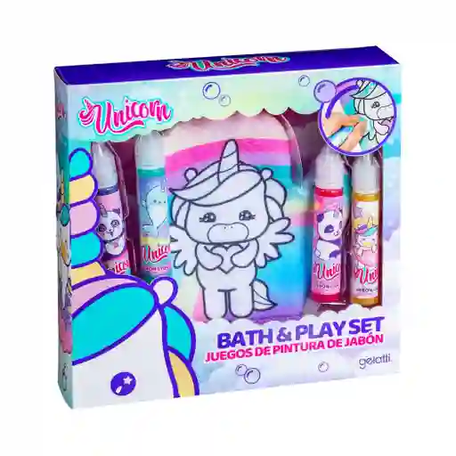 Play Set De Baño Para Niña: Variedad De Shampoo Y Mitón, Unicornio