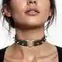 Collar Con Corazón Y Puas