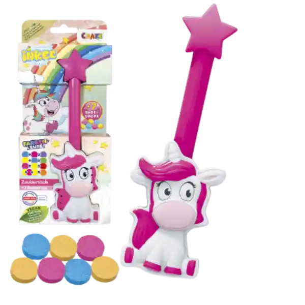 Craze Inkee Varita Unicornio + 7 Bath Drops Vegan