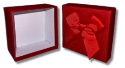 Cajita De Regalo Roja Para Joyas Con Lazo (9.5x9.5 Cm) Para Regalo