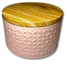 Caja De Regalo Circular De Aluminio Rosada Con Tapa (6.2x10 Cm) Para Regalo