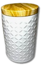 Caja De Regalo Cilindro De Aluminio Blanco Con Tapa (20x7 Cm ) Para Regalo