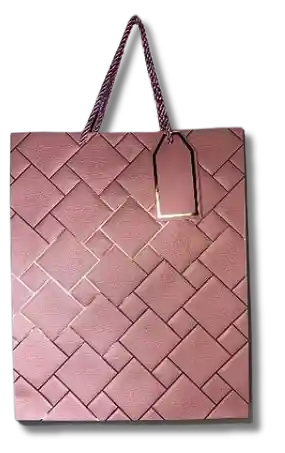 Bolsa De Regalo Rosada Con Diseño (26x32 Cm) Para Regalo