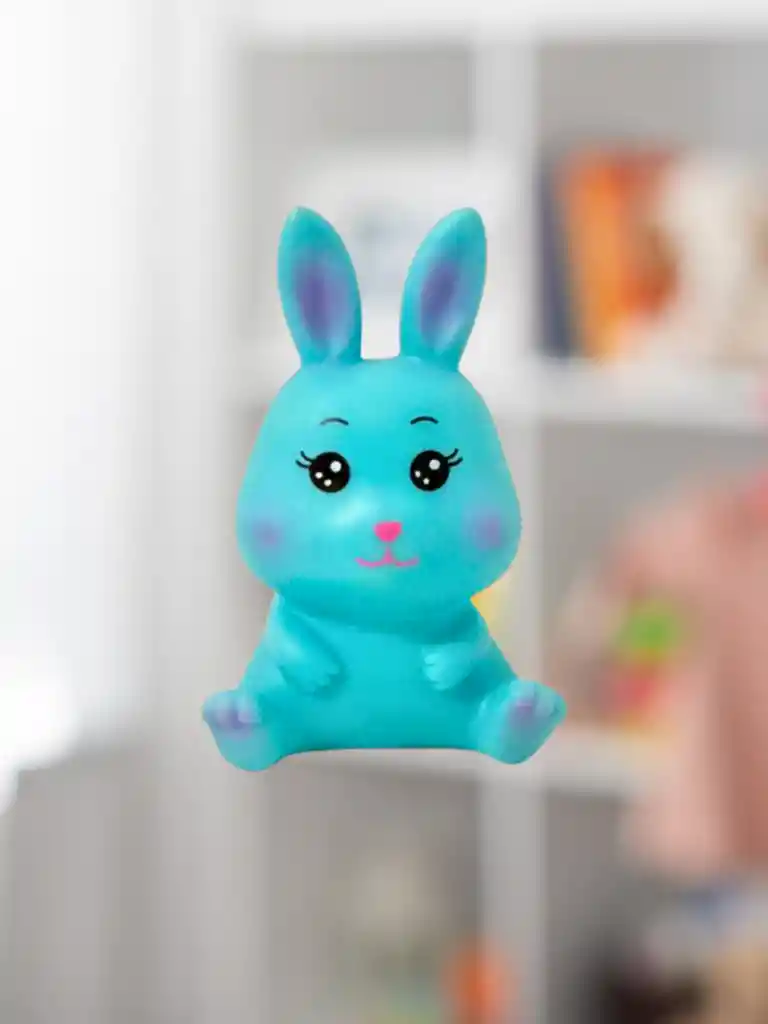 Juguete Lámpara Luz Led Azul Conejo Para Dormir, Regalo